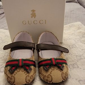 Authentic size 17 girls Gucci Ballerina Flats